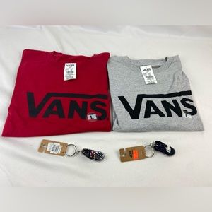 VANS T-shirt Size Large and Keychain Bundle